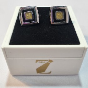 تصویر دکمه سردست استیل D07 