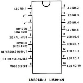 تصویر تراشه درایور LM3914N 