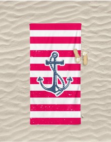 تصویر حوله ساحلی با طرح لنگر برند Erays Home برند eray home Erays Home Anchor Anchor Pattern Printed Beach Towel