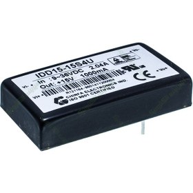 تصویر مبدل ولتاژ چینفا 1 آمپر CHINFA IDD15-15S4U DC/DC IN:9-36V OUT:+15V 