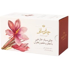 تصویر چای کیسه ای سیاه با طعم زعفران مانی 20عددی 