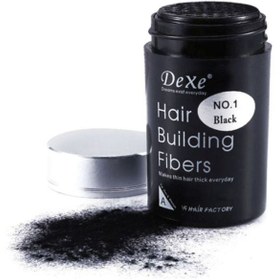 تصویر الیاف تقویت کننده مو مشکی ۲۲ گرم برند dexe Hair Building Fibers Black 22grams