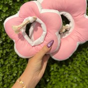 تصویر گردنبند الیزابت طرح گل صورتی 