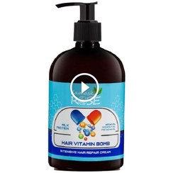 تصویر کرم بمب ویتامین داماسک رز مدل HAIR VITAMIN BOMB حجم 400 میل 