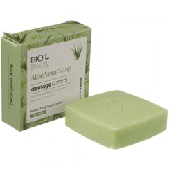 تصویر صابون پاک کننده آرایش صورت آلوئه ورا بیول Aloe Vera Damage Control Face Wash Soap Biol 