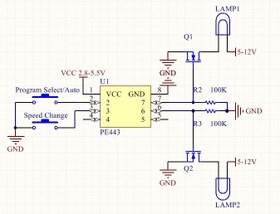 تصویر ماژول فلاشر تابلو LED و لاسوگاسی دو کاناله 