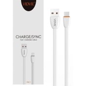 تصویر کابل لایتنینگ ویدوی سیلیکونی Vidvie Fast Charging Cable