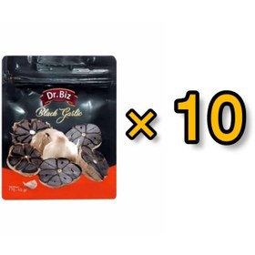 تصویر 10 عدد سیر سیاه دکتر بیز 10 pieces of Dr. Bees black garlic