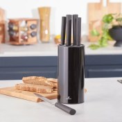 تصویر ست کارد آشپزخانه استندی کاراجا مدل Oscar مشکی 