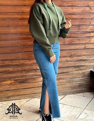 تصویر شلوار جین بگ بغل چاک دار 