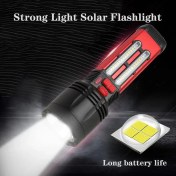 تصویر چراغ قوه شارژی (با قابلیت شارژ خورشیدی) برند کرونی | CRONY W5122A Solar Energy Flashlight 