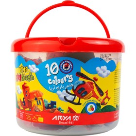 تصویر خمیر بازی 10رنگ سطلی آریا 