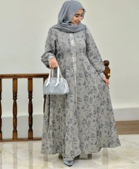 تصویر عبای گلدار آبی 