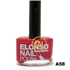 تصویر لاک ناخن الونسو شماره A58 حجم 16 میل 