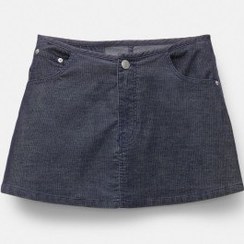 تصویر دامن کوتاه مخمل کبریتی میکرو زنانه آبی پل اند بیر 