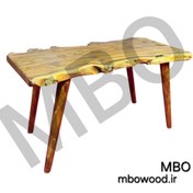 تصویر ست میز چوبی سبک روستیک برند MBO MBO brand rustic style wooden table set