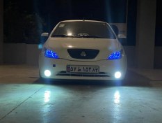 تصویر چراغ جلو اسپرت تیبا طرح bmw ابی Tiba sport headlight, blue BMW design