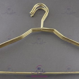 تصویر چوب لباسی مدل فلزی بسته 6 عددی - طلایی 