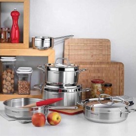 تصویر سرویس قابلمه کرکماز مدل ALFA GRANDE A1089 KORKMAZ ALFA GRANDE A1089 COOKWARE SET