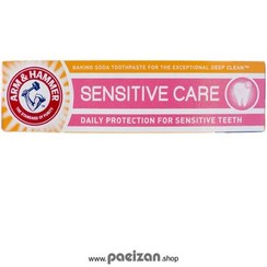 تصویر خمیردندان آرم اند هامر، مدل Sensitive Care(مناسب دندان‌های حساس)، وزن 125 گرم Arm & Hammer Arm & Hammer Sensitive Care Baking Soda Toothpaste 125g‏