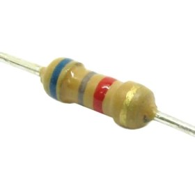 تصویر مقاومت 6.8 کیلو اهم 1/4 وات 5% resistor 6.8 K ohm 1/4W 5%