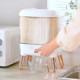 تصویر جا برنجی پایه دار Pedestal Rice Container