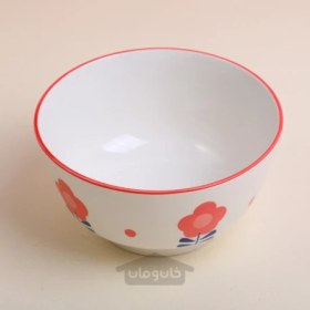 تصویر کاسه سالاد سرامیکی اوه واو طرح گل قدیمی OHWOW Vintage small flower salad bowl