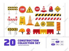 تصویر مجموعه برچسب‌های هشدار و علائم خطر – 20 طرح وکتور برای پروژه‌های طراحی 