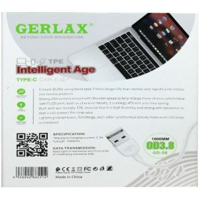 تصویر کابل شارژ تایپ سی جرلکس Gerlax GD-08 Gerlax GD-08 Type-C charging cable