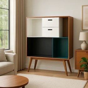 تصویر کتابخانه چوبی 7018 