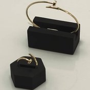 تصویر دستبند و انگشتر بنگل میخی 