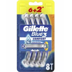 تصویر خود تراش ‏ژیلت بلو تری کامفورت 8 عددی Gillette Blue 3 comfort Blades Pack of 8