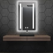 تصویر آینه سرویس بهداشتی دلفین مدل ضدبخار TCH-HT-7050-R - آفتابی 