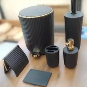 تصویر ست سرویس بهداشتی (پدالی آرام بند) 6تکه همارا -Hamara 6-piece bathroom set (soft pedal). 