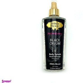 تصویر بادی اسپلش زنانه هیلدا بیوت (Hilda Beaut) مدل Ysl Black Opium حجم 250 میلی لیتر 