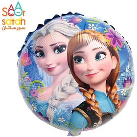 تصویر بادکنک فویلی گرد السا و آنا 