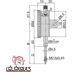 تصویر ساعت اندیکاتور عقربه ای 30 میلیمتر اینسایز مدل 2310-30A 2310-30A INSIZE dial Indicator