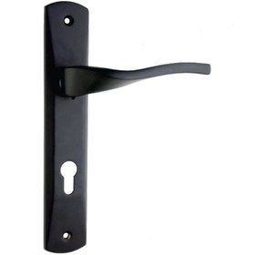 تصویر قفل و دستگیره پلاک مشکی - اتاقی 