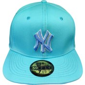 تصویر کلاه کپ فیت بک آبی NY 