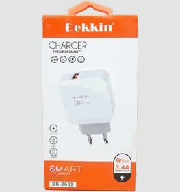 تصویر شارژر Dekkin dk-2669 آداپتور+کابل میکرو dk2669