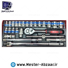 تصویر ست بکس 26 پارچه فشار قوی سفید جعبه فلزی درایو 1.2 ادون مدل EDON X26 PCS 