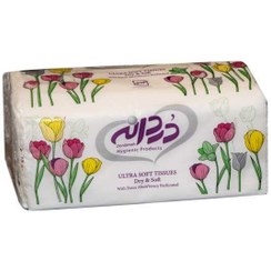 تصویر دستمال کاغذی 2 لایه 100 برگ دردانه Dordaneh مدل Tulips بسته 10 عددی 