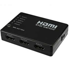 تصویر سوئیچ اچ دی ام آی ۵ پورت پلاستیکی ۴k 5PORT 4K HDMI SWITCH