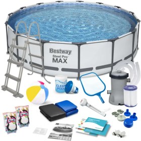 تصویر استخر پیش ساخته فریمی گرد BestWay 56488 BestWay 56488