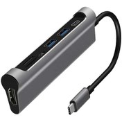 تصویر هاب 6 پورت USB-C جی سی پال سری Linx مدل JCP6217 