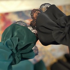تصویر عبای مجلسی زنانه پاپیون سایز ۶ سبز 