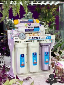 تصویر دستگاه تصفیه آب تایوان 8 مرحله آرتک همراه با مخزن تانک پک TP-19 Reverse Osmosis Water Purifier Artec