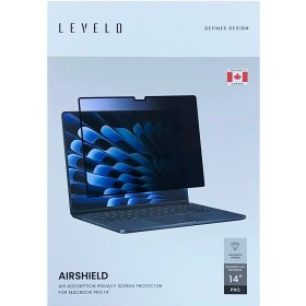 تصویر محافظ صفحه نمایش لِولو مدل Airshield Air Privacy برای مک بوک پرو ۱۴.۲ اینچLevelo Airshield Air Adsorption Privacy Screen Protector for Macbook Pro 14.2 inch 