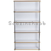 تصویر استند و قفسه فروشگاهی بغل میله دار 