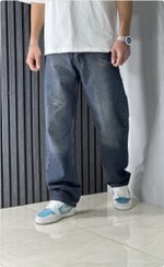 تصویر نام محصول : شلوار جین بگ مردانه رنگ آبی گازوییلی 